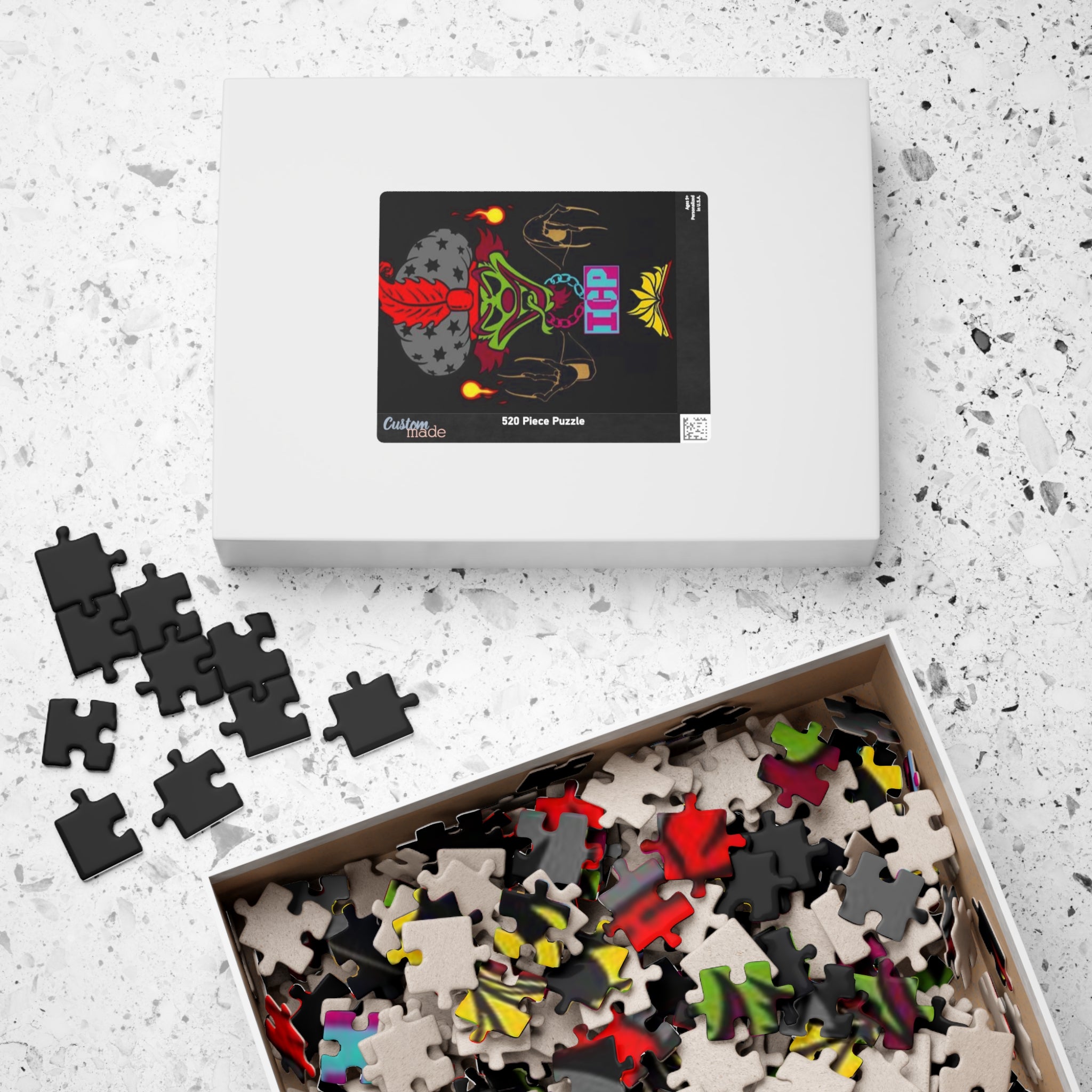 OG 6 Joker Card Merge ICP Juggalo Puzzle | 520-Piece Colorful Horror Jigsaw
