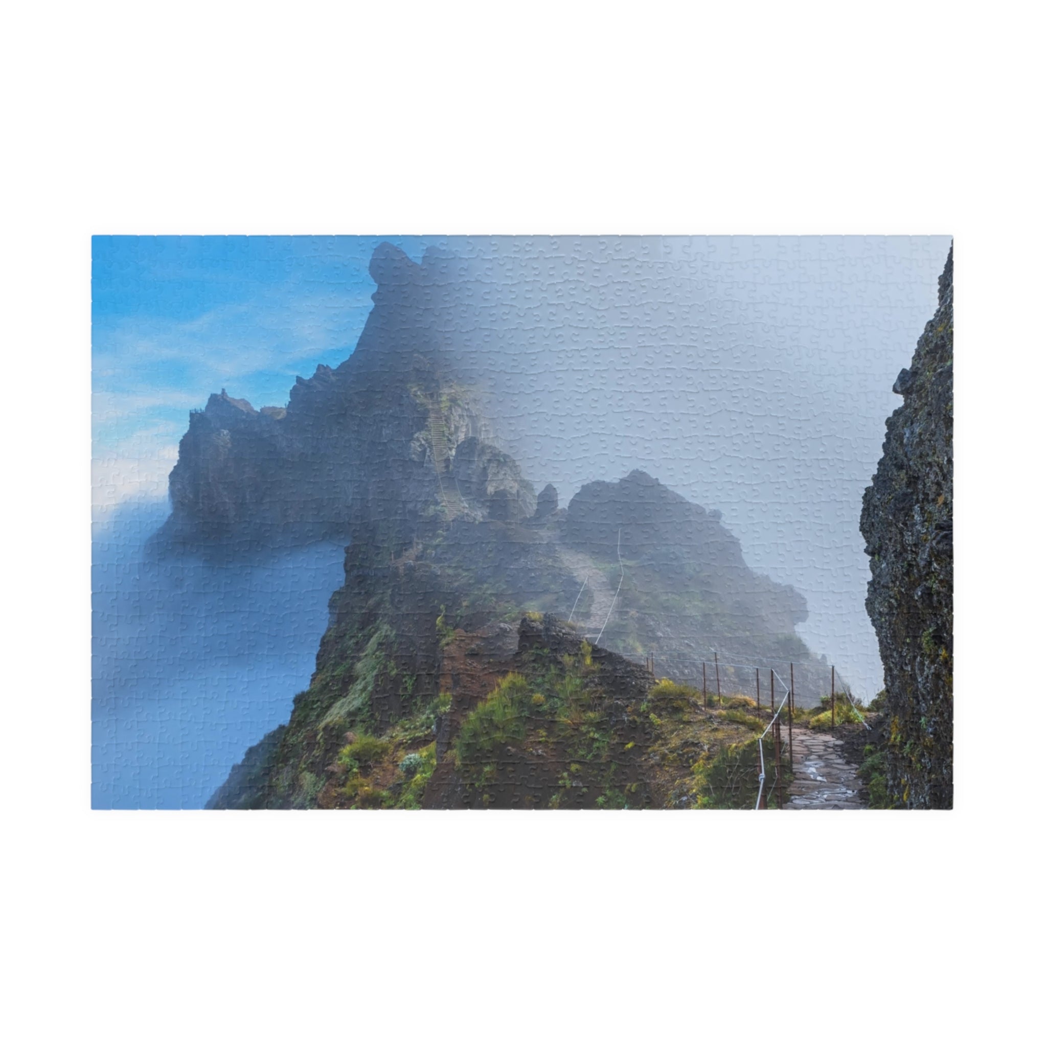 Misty Mountain Trail Puzzle | Scenic Landscape Jigsaw
