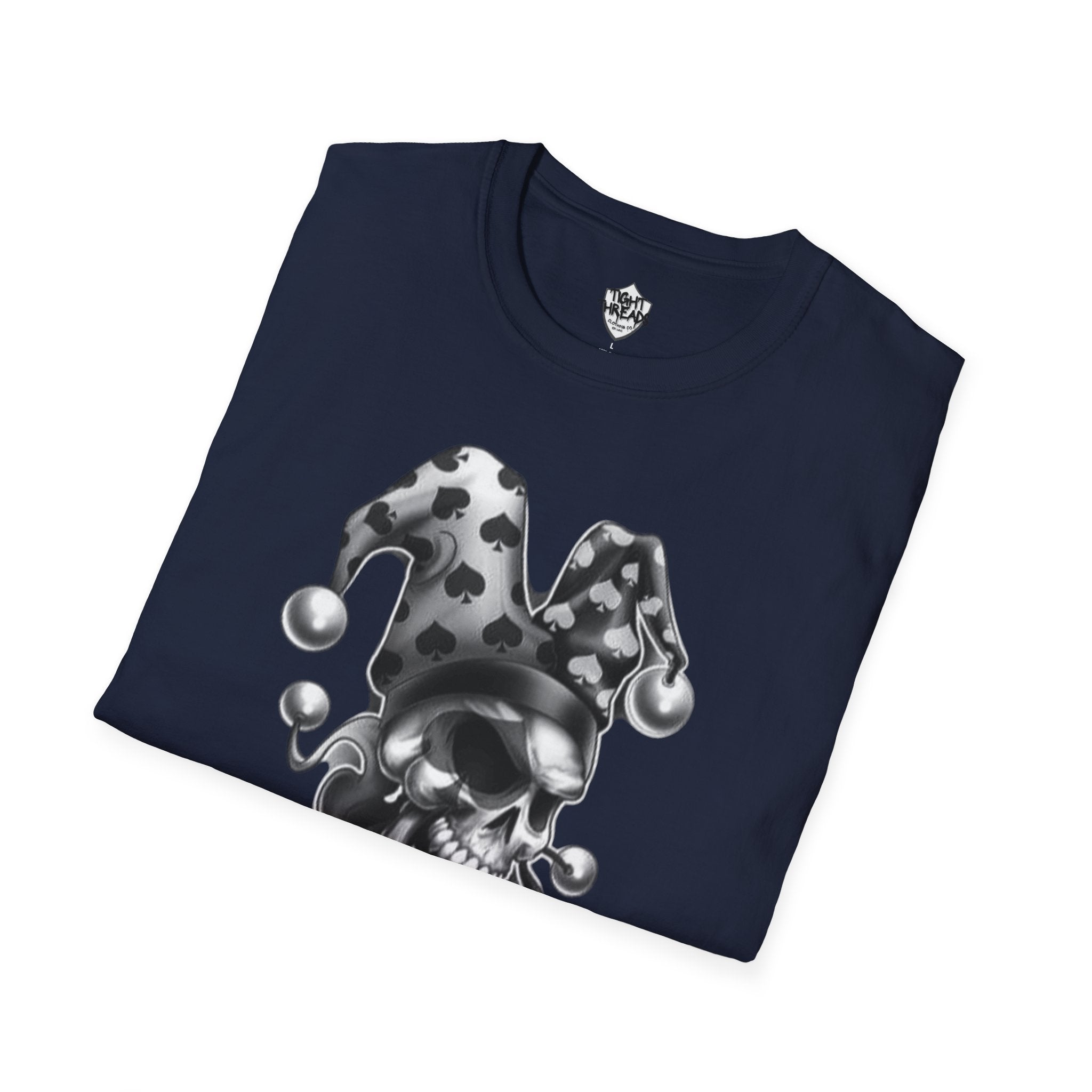 Skull Jester Tee - Unisex Softstyle T-Shirt, Halloween Costume Tee, Graphic Tee, Funny Shirt, Unique Gift for Him/Her