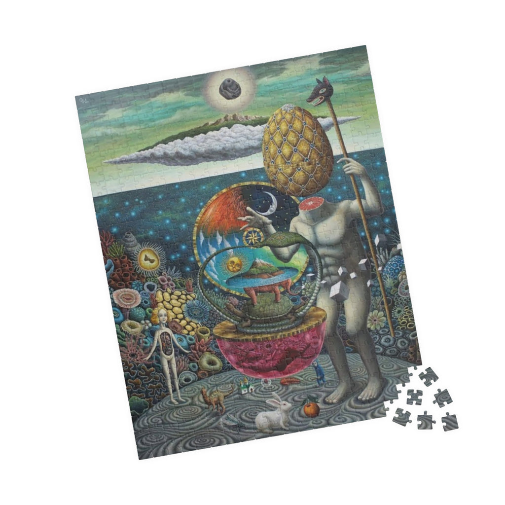Surreal Pineapple-Headed Figure Puzzle | 110-1014 Piece Art Jigsaw