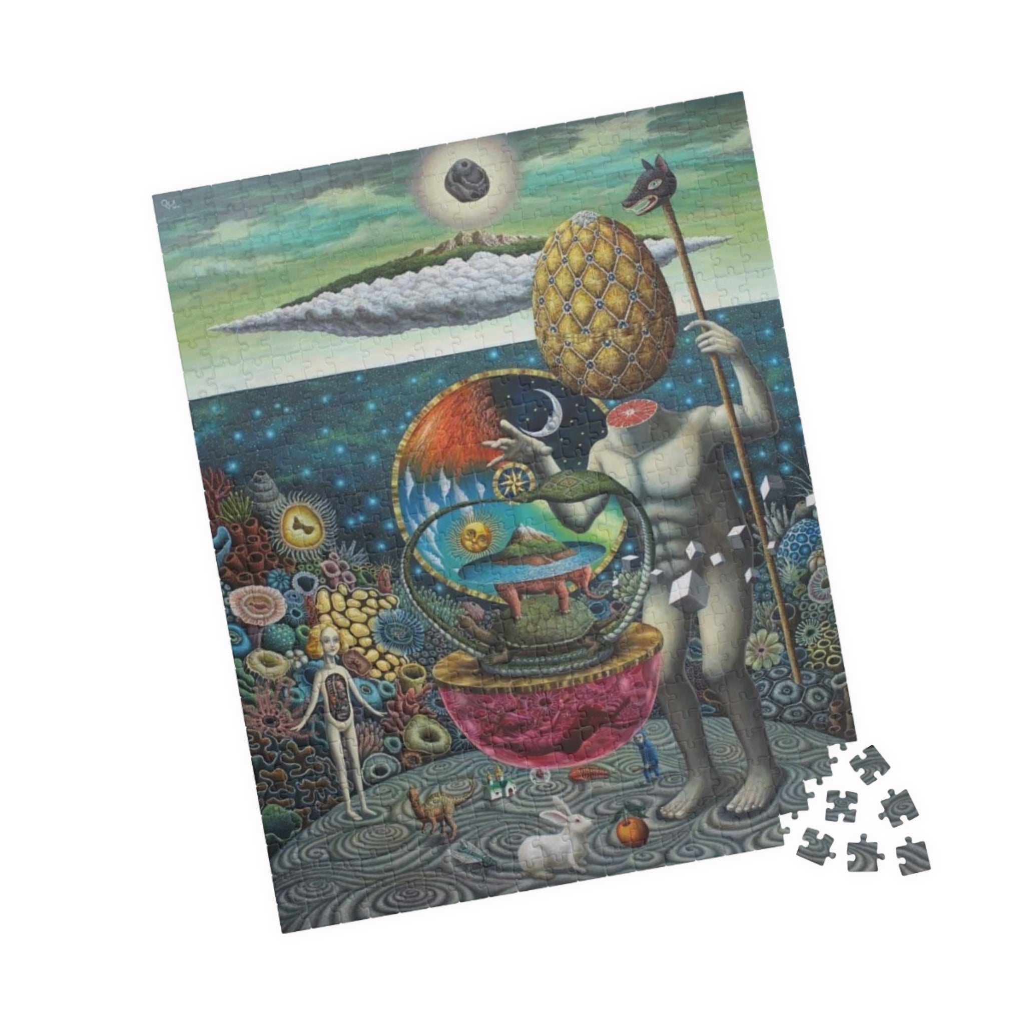 Surreal Pineapple-Headed Figure Puzzle | 110-1014 Piece Art Jigsaw