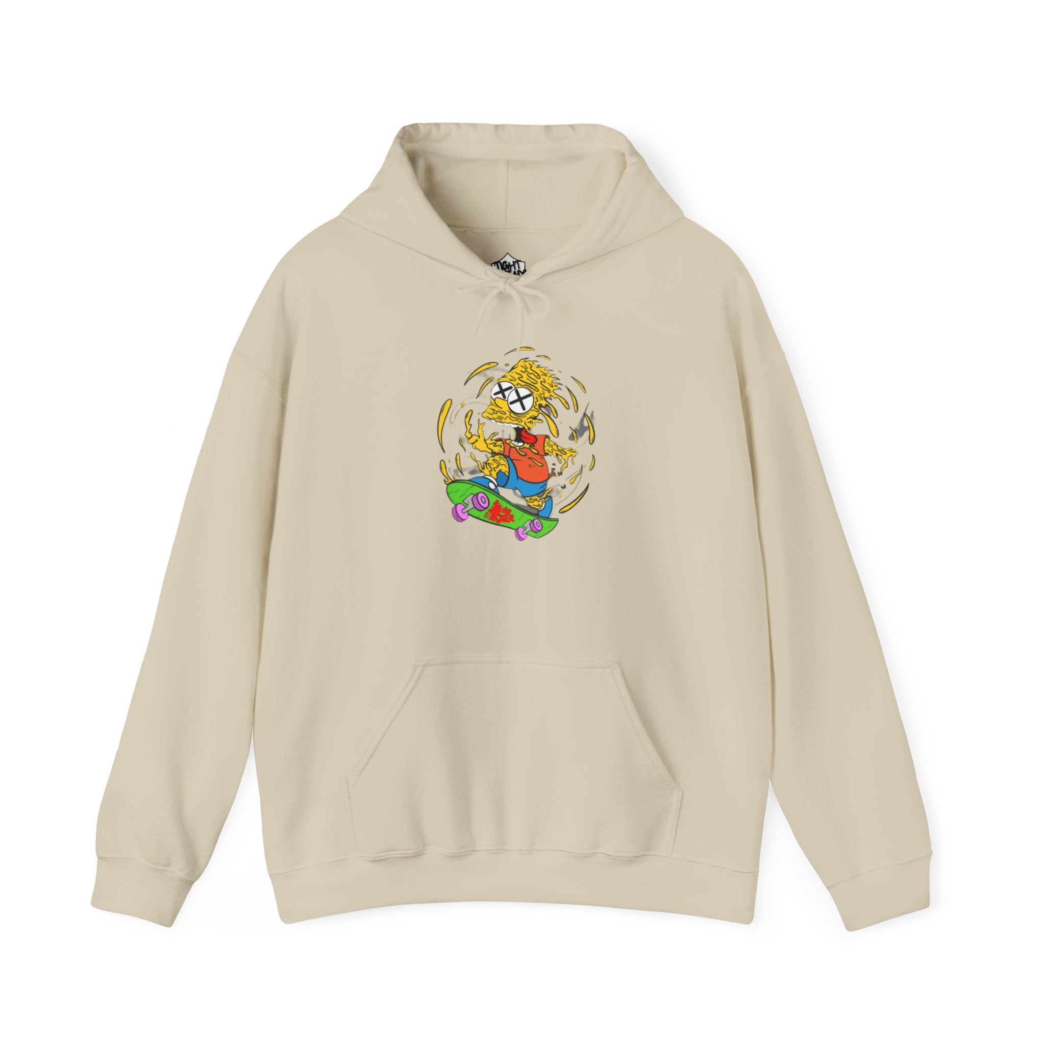 Warping Bart Simpson Skateboarding Hoodie | Retro Skateboard Illustration