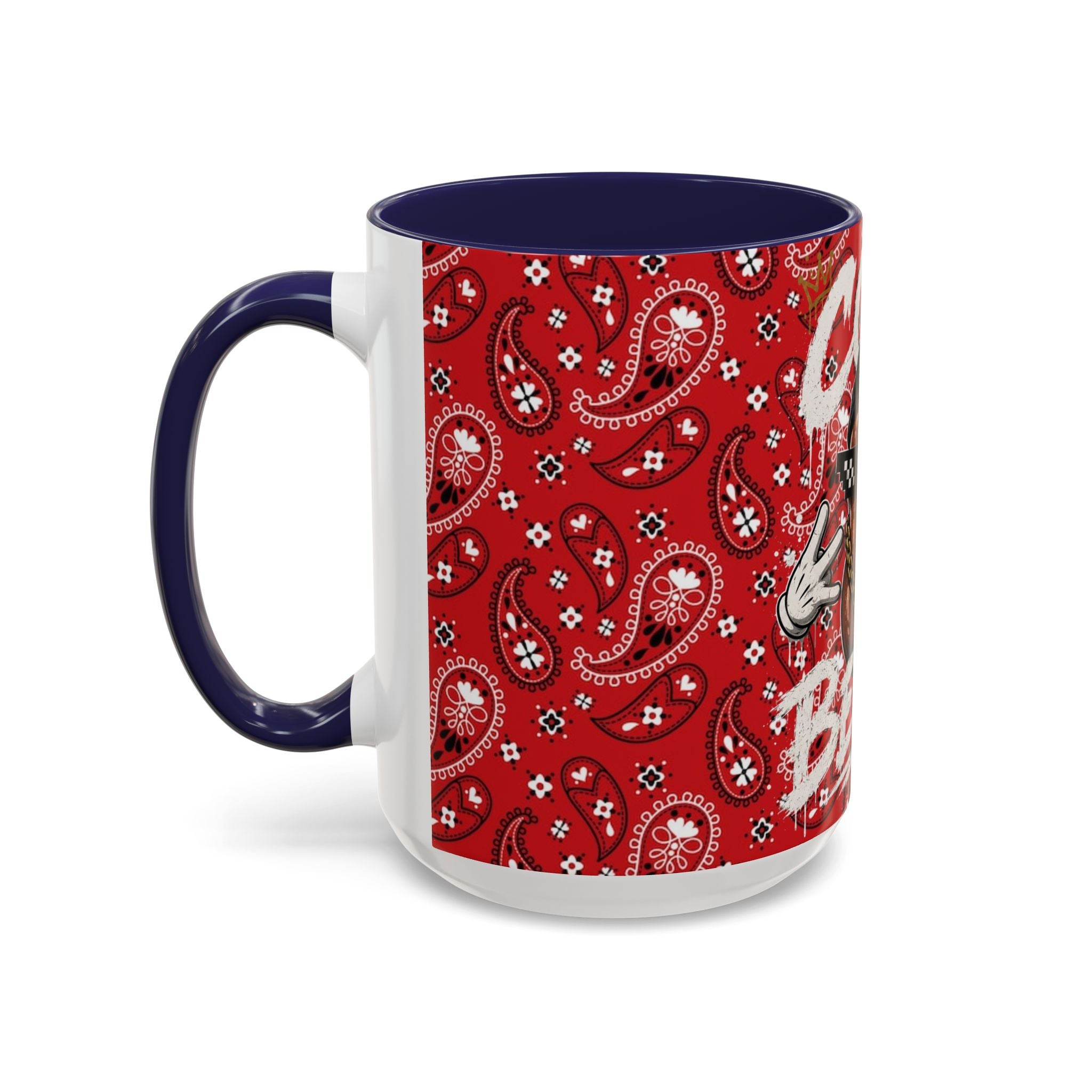Cool Beans Mug | Red Bandana Coffee Cup, Hip-Hop Bean Graphic 11oz 15oz