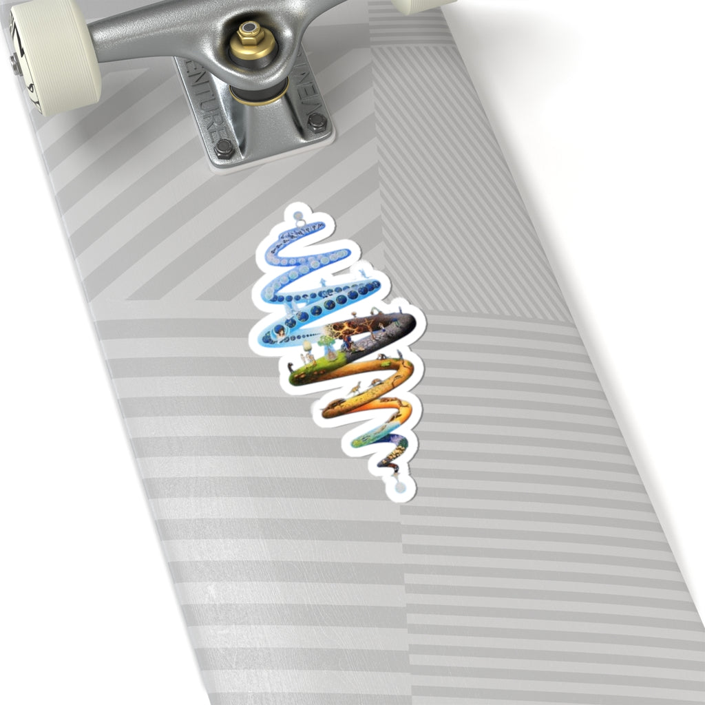 Colorful Evolutional Spiral Kiss-Cut Stickers Whimsical Art Decals for Laptops, Water Bottles, Gift Decor, Nature Lovers, Eco-Friendly Joy
