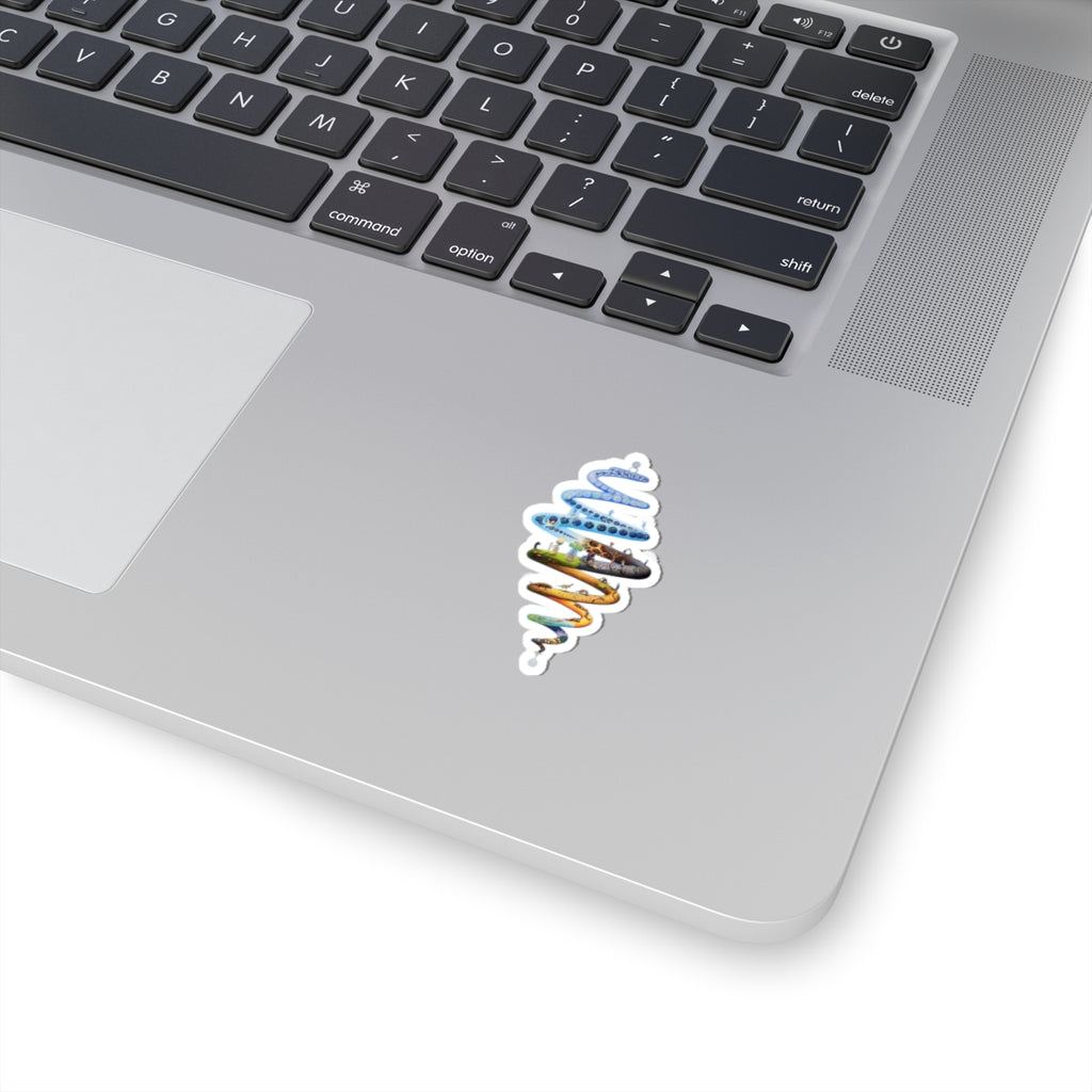 Colorful Evolutional Spiral Kiss-Cut Stickers Whimsical Art Decals for Laptops, Water Bottles, Gift Decor, Nature Lovers, Eco-Friendly Joy