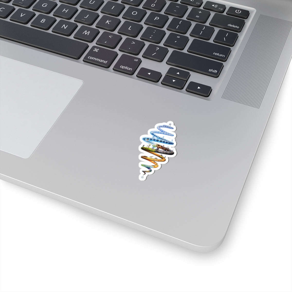 Colorful Evolutional Spiral Kiss-Cut Stickers Whimsical Art Decals for Laptops, Water Bottles, Gift Decor, Nature Lovers, Eco-Friendly Joy