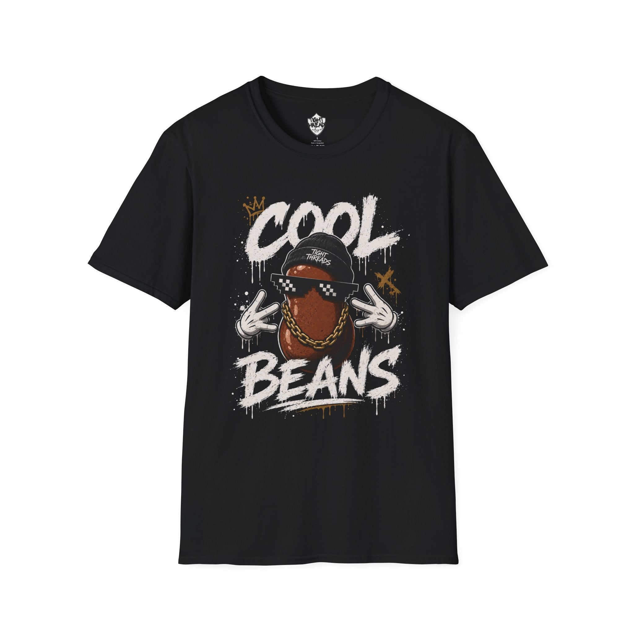Cool Beans Graphic T-Shirt — Hipster Bean Cartoon Tee