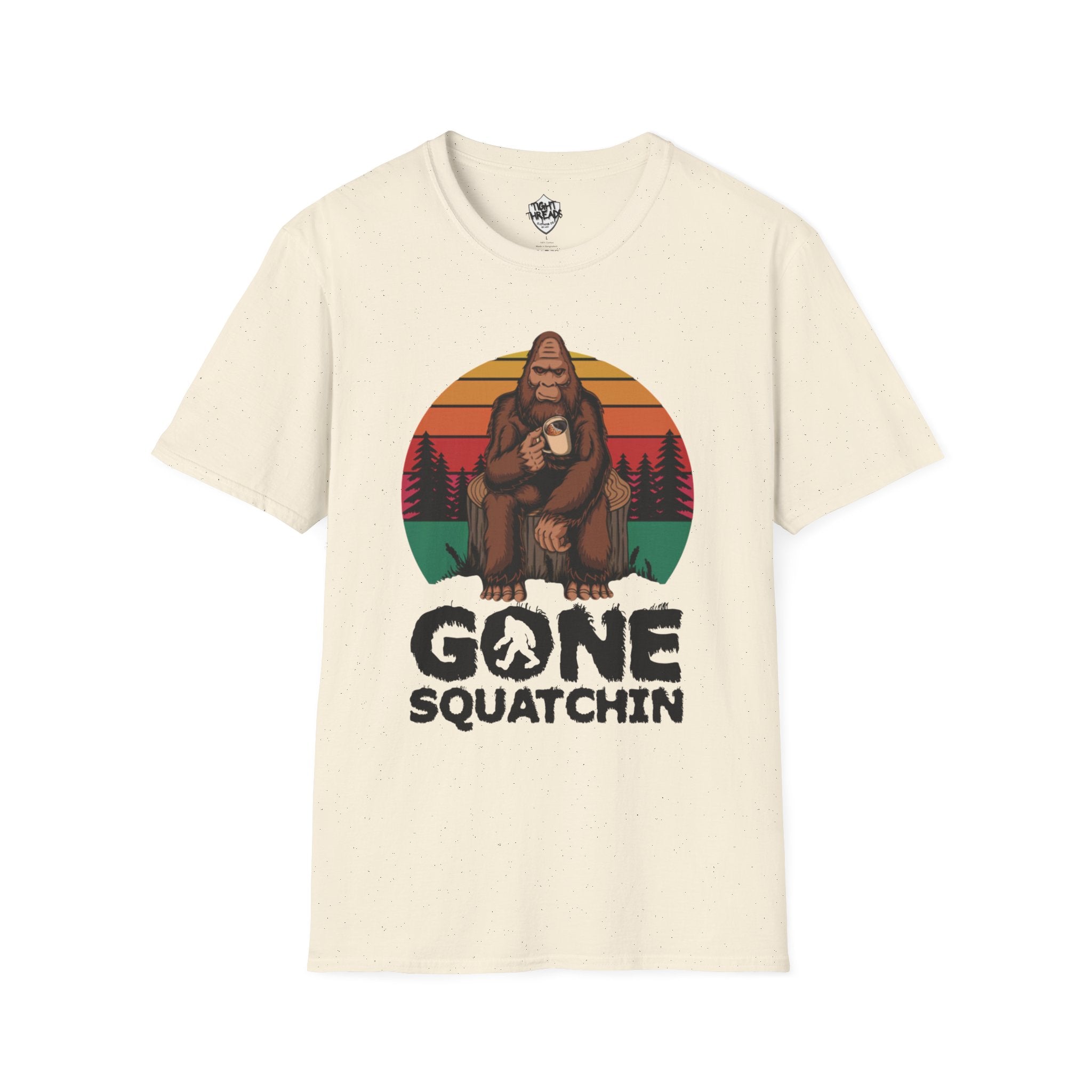 Gone Squatchin Sasquatch T-Shirt | Bigfoot Camping Graphic Tee