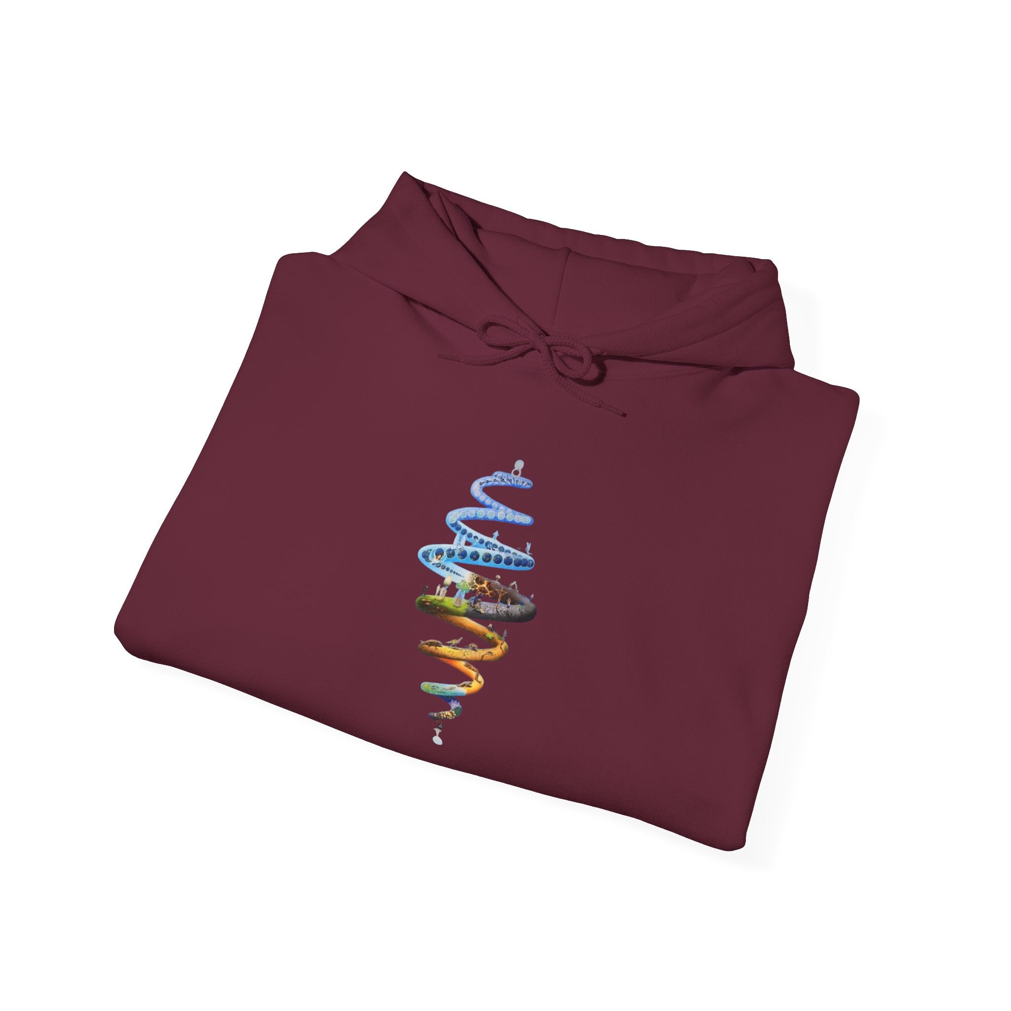 Spiral of Life Design Unisex Hoodie, Cozy Fashion, Perfect for Casual Wear, Gift for Friends, Great for Festivals
