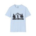 Bigfoot I Hate People mountain silhouette T-Shirt | hiker outdoors trees
