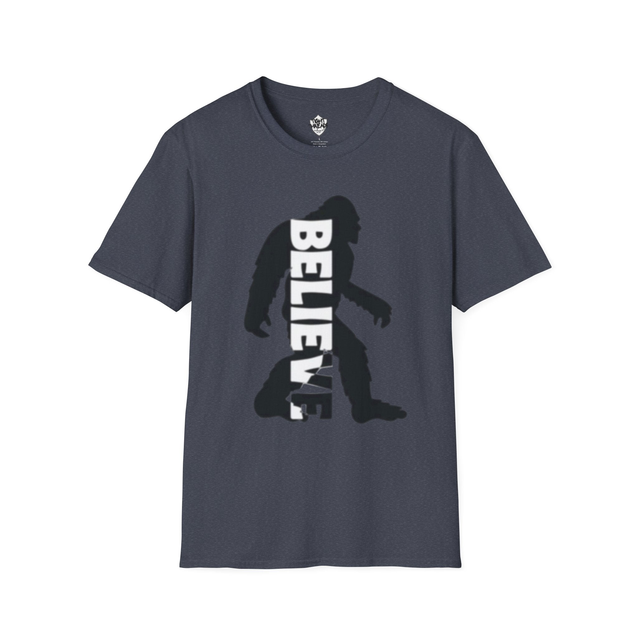 Bigfoot Believe T-Shirt | Sasquatch Silhouette Typography