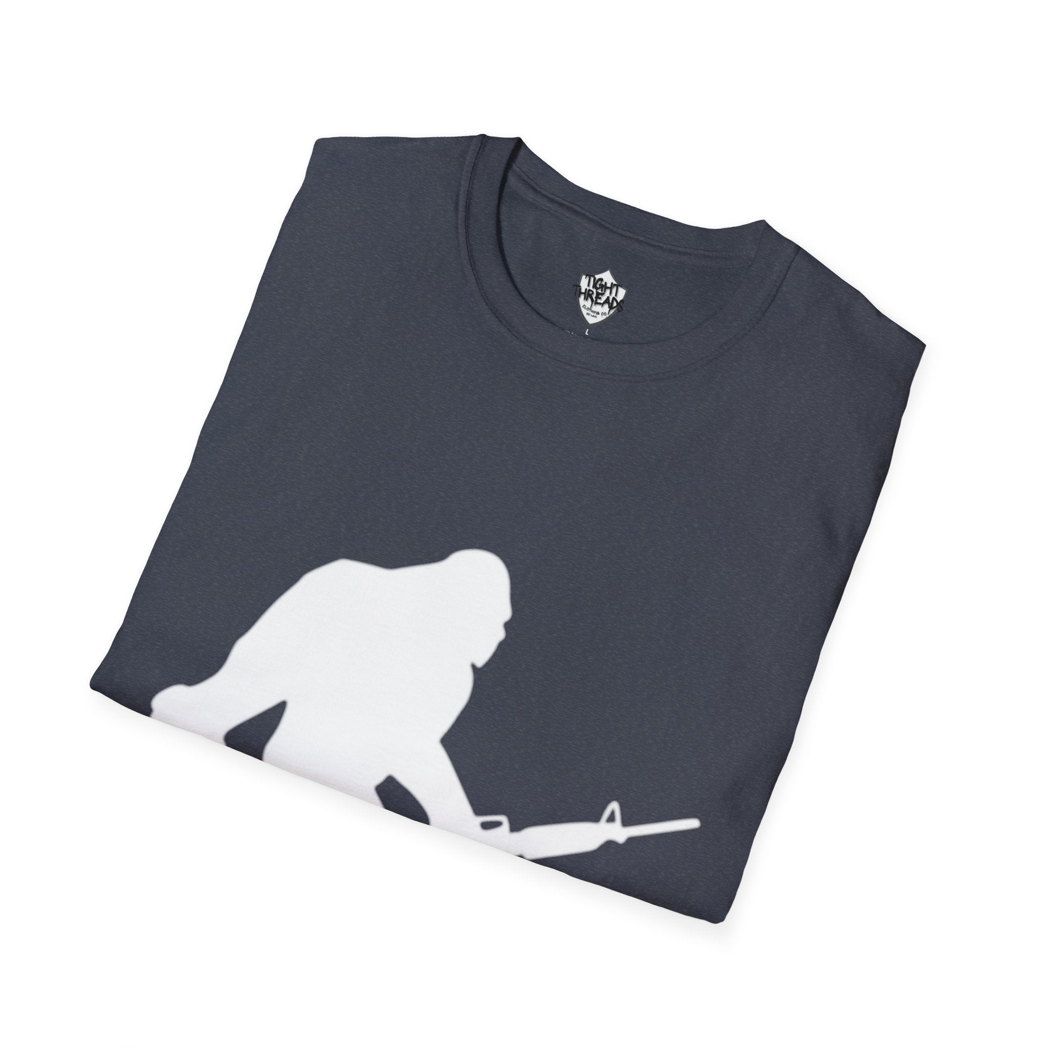 Sasquatch with Rifle T-Shirt | Bigfoot Hunting Silhouette Tee