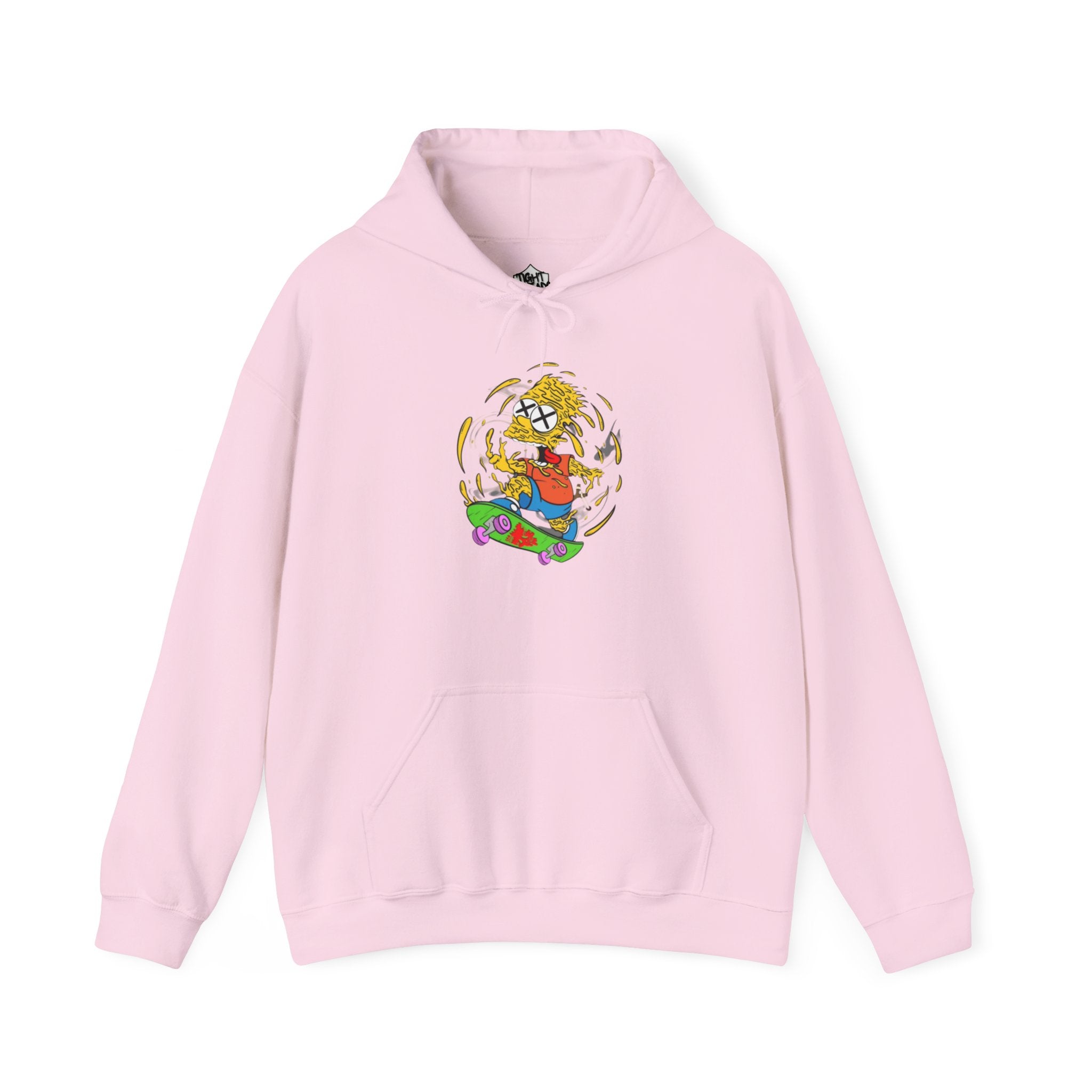 Warping Bart Simpson Skateboarding Hoodie | Retro Skateboard Illustration