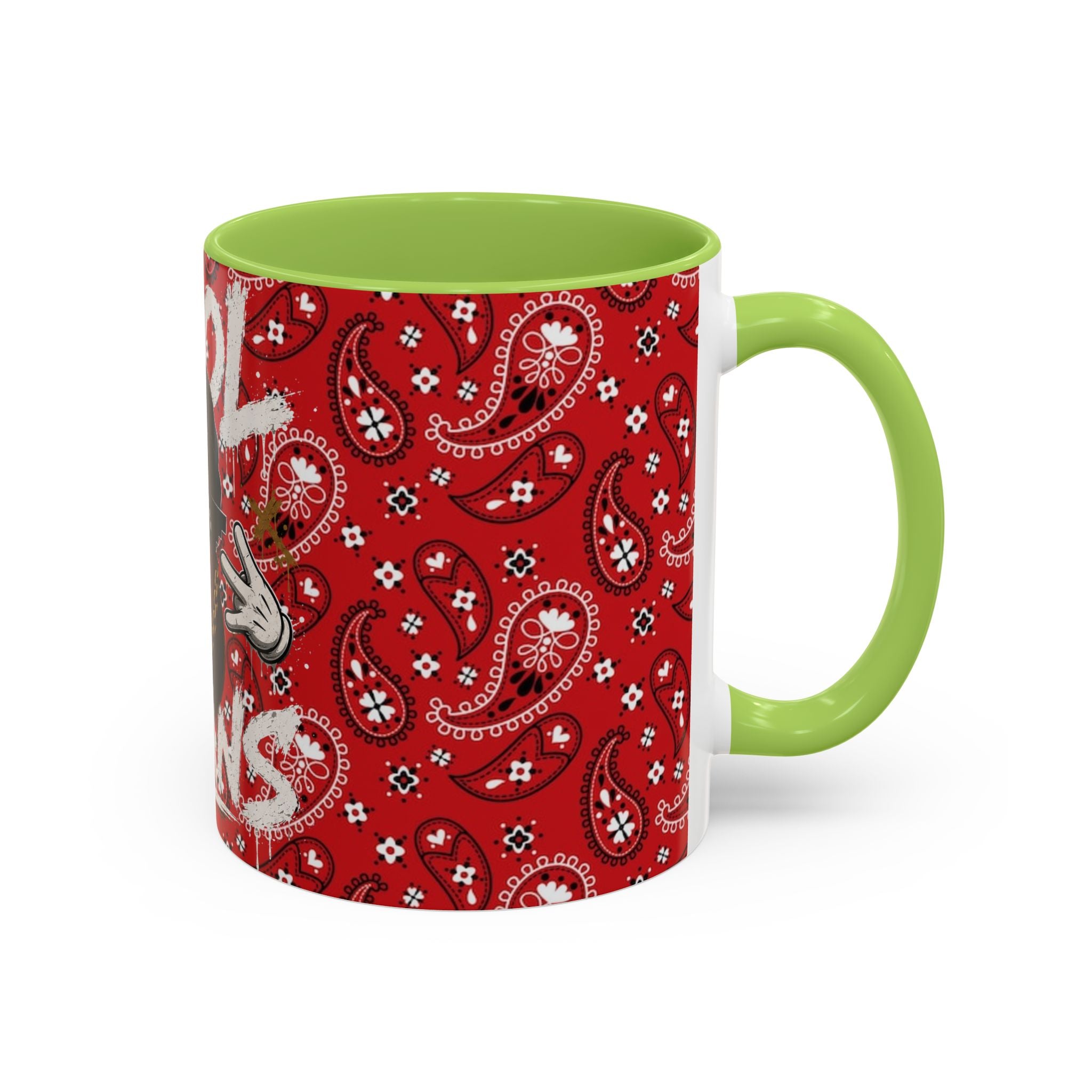 Cool Beans Mug | Red Bandana Coffee Cup, Hip-Hop Bean Graphic 11oz 15oz