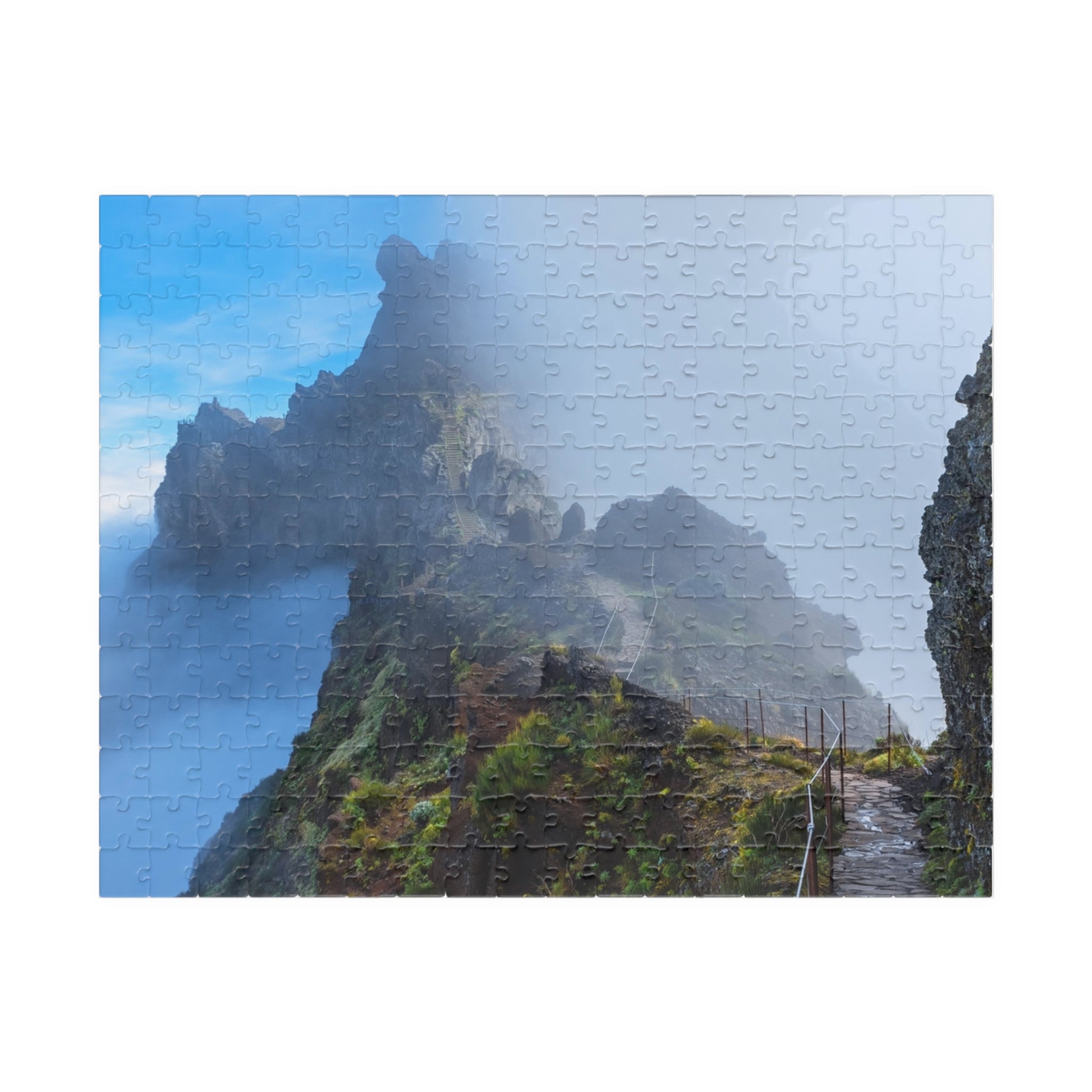 Misty Mountain Trail Puzzle | Scenic Landscape Jigsaw