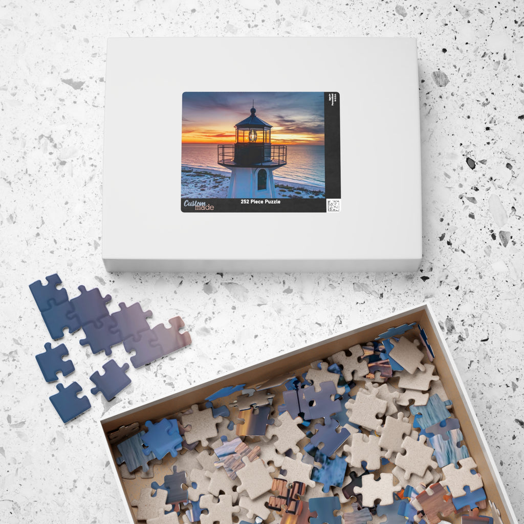 Lighthouse Sunset Puzzle 110, 252, 520, 1014 Piece | Scenic Coastal Jigsaw