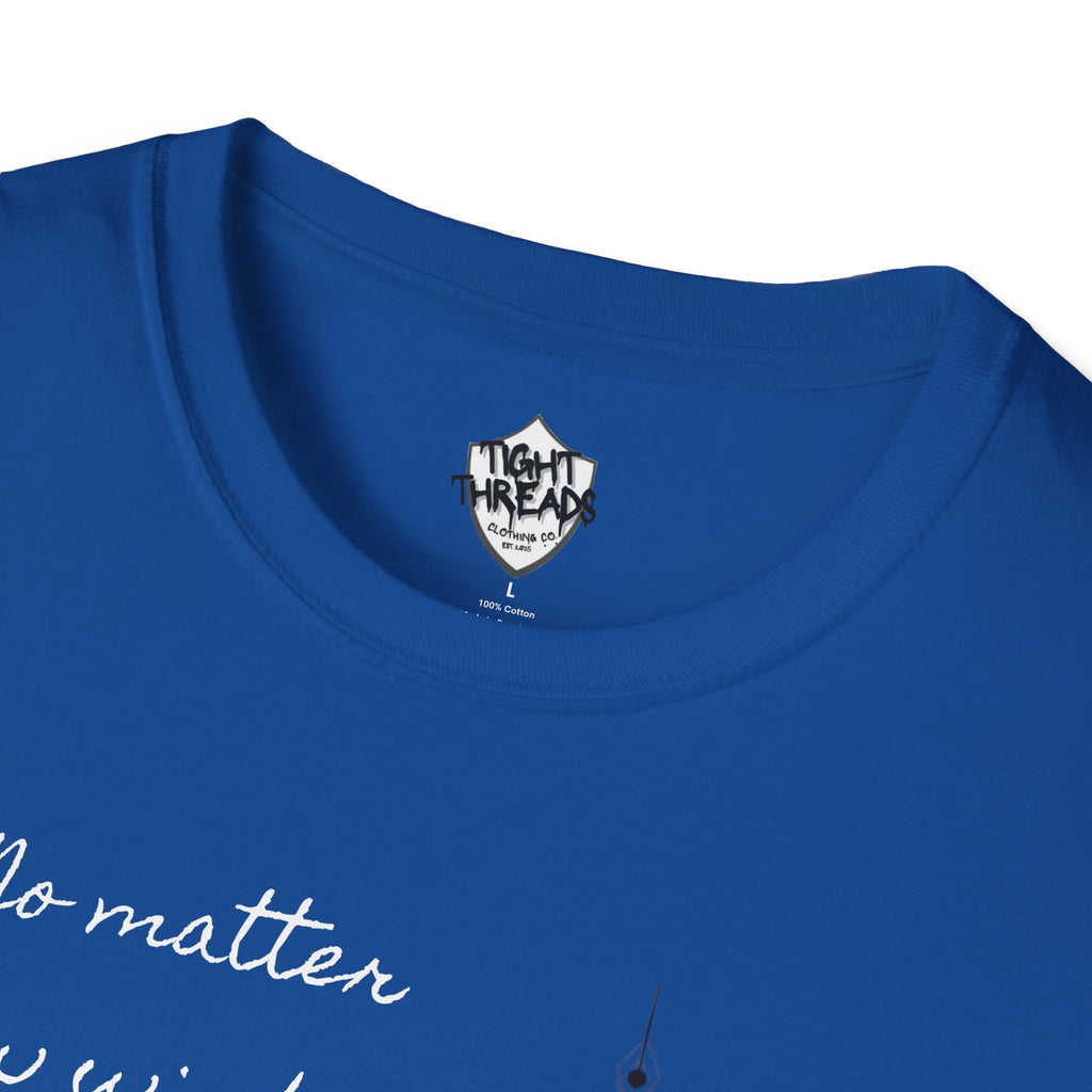 Samurai Unalome Inspirational Quote T-Shirt, Motivational Tee, Unique Graphic Shirt, Gift for Friends, Casual Wear, Unisex Softstyle Tee