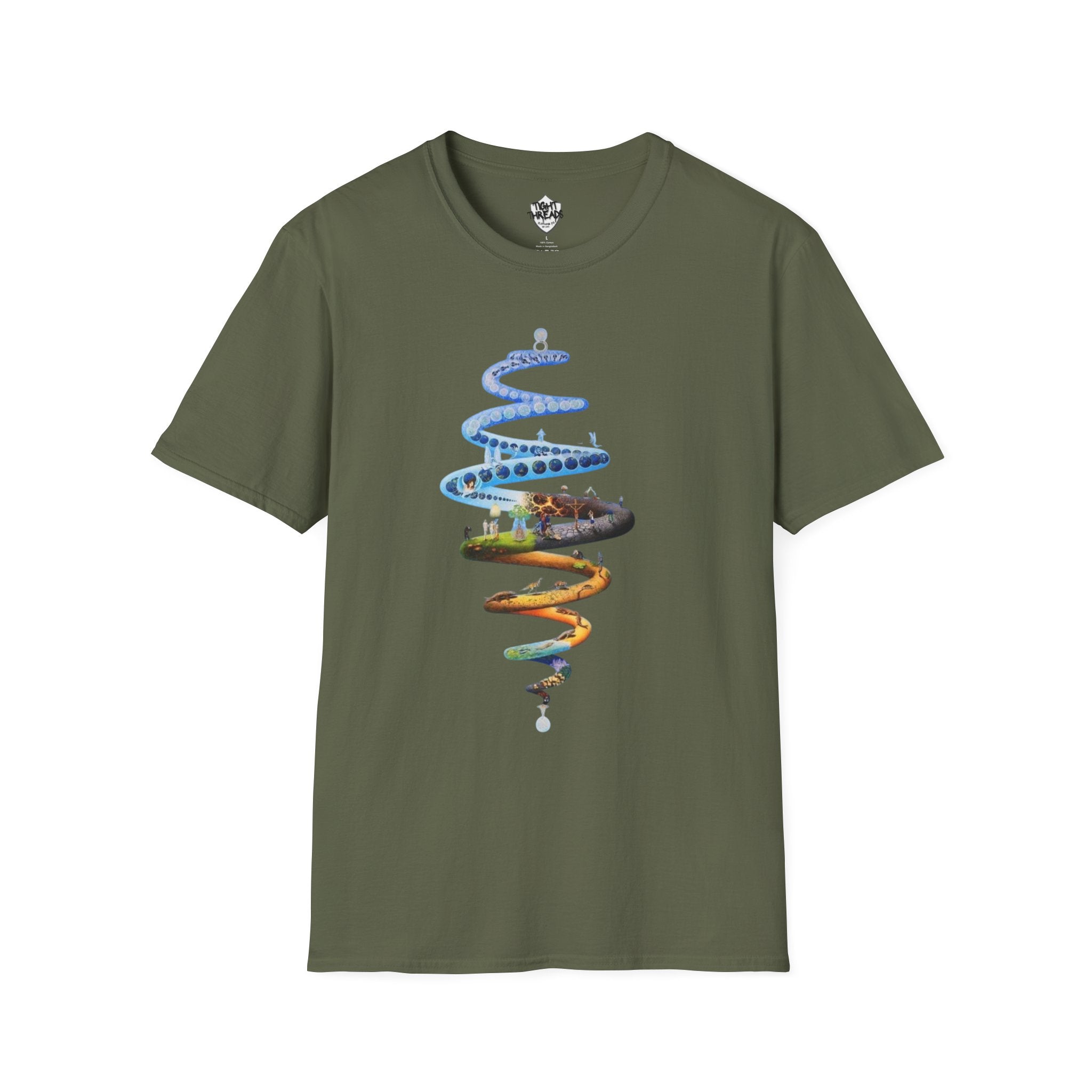 Spiral Life Unisex T-Shirt - Inspirational Design for Nature Lovers, Gift for Birthdays, Earth Day, Chill Vibes, Casual Wear, Graphic Tee