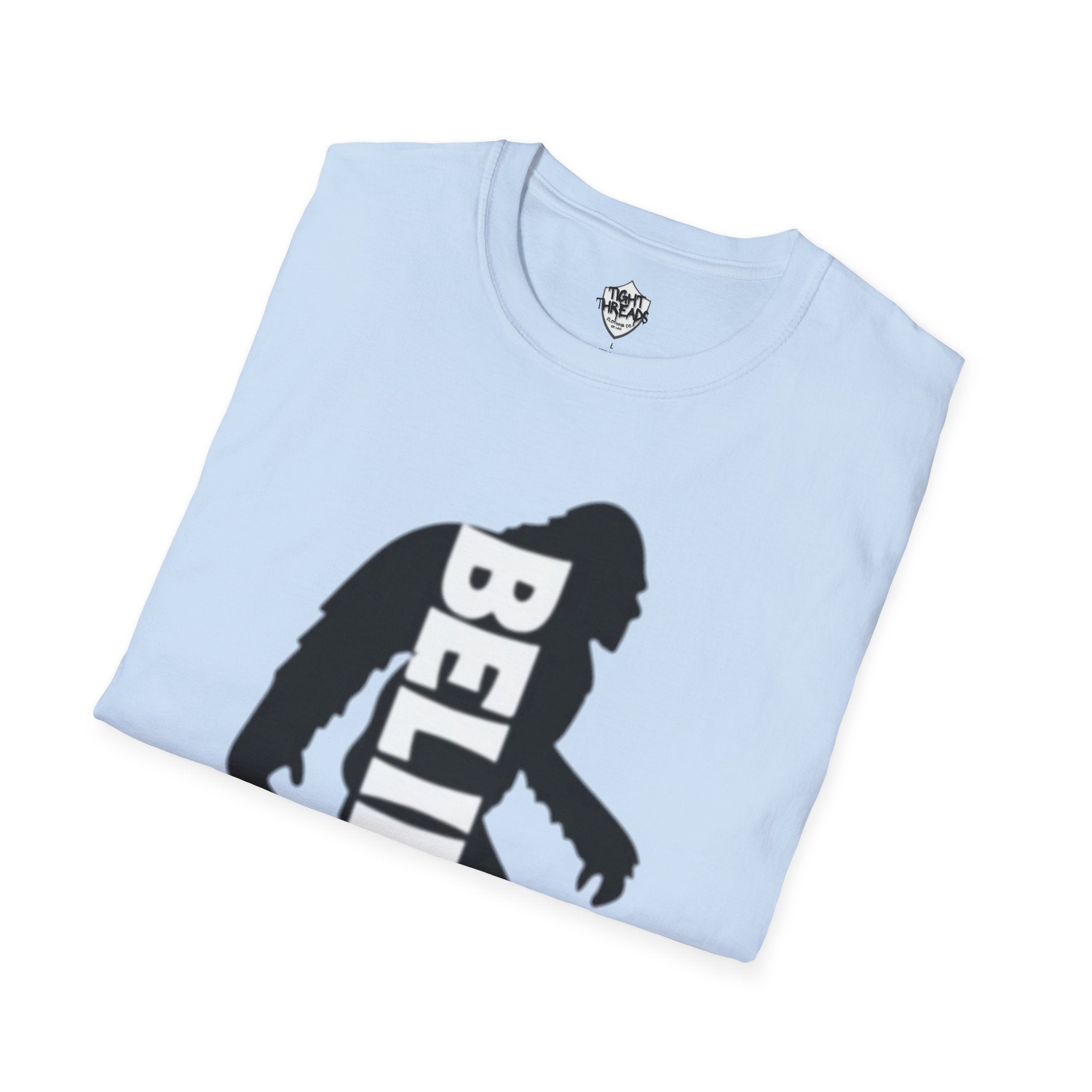 Bigfoot Believe T-Shirt | Sasquatch Silhouette Typography