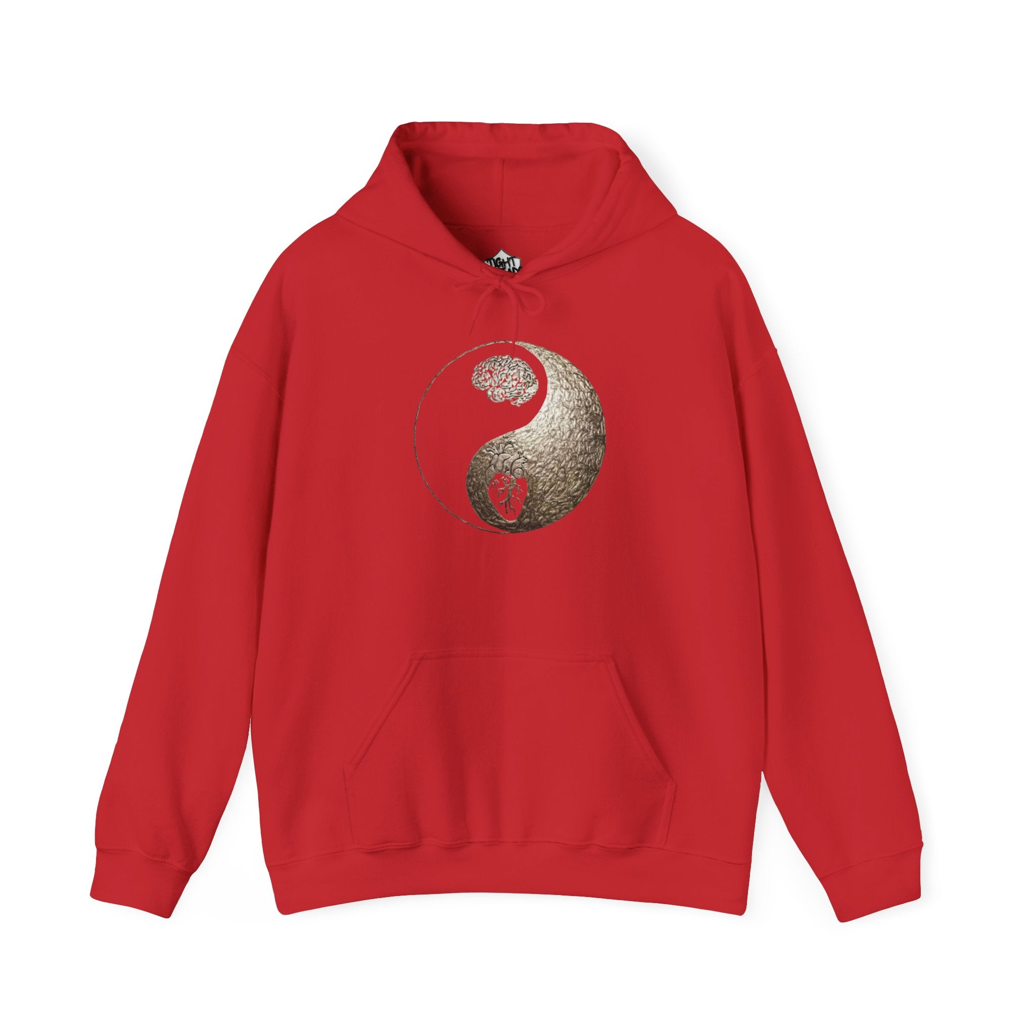 Yin Yang Mind over Body Hooded Sweatshirt - Cozy Unisex Hoodie for Peace Lovers, Spiritual Gift, Casual Wear, Meditation