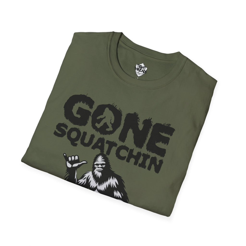 Gone Squatchin Bigfoot Graphic T-Shirt | Sasquatch Illustration
